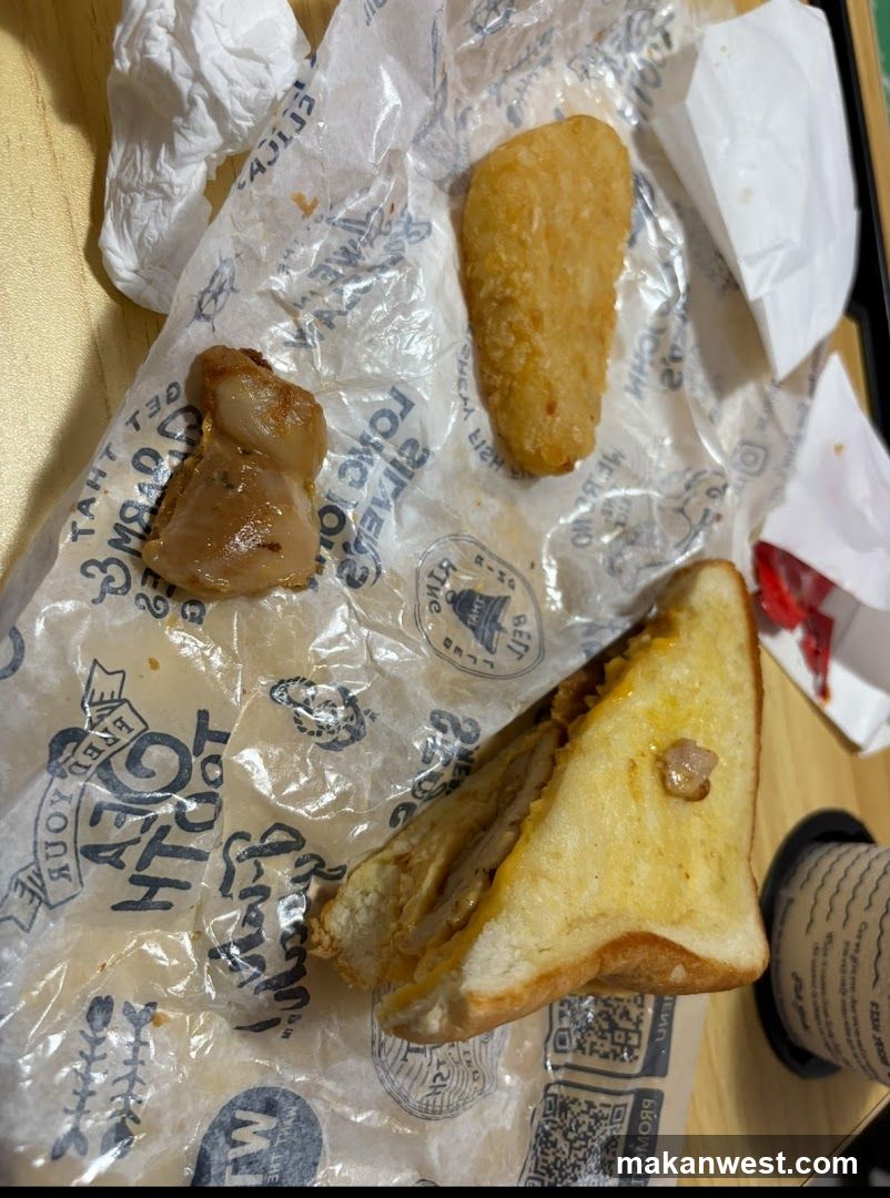 Food on wrapping paper