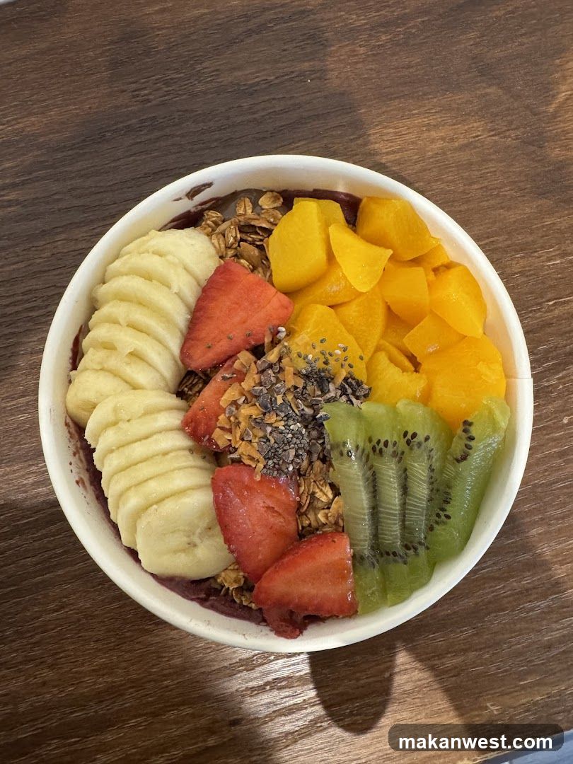 Fruit Bowl with Granola and Chia Seeds