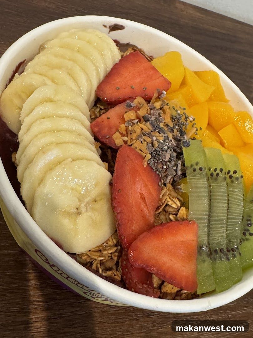 Fruit Bowl with Granola and Chia Seeds