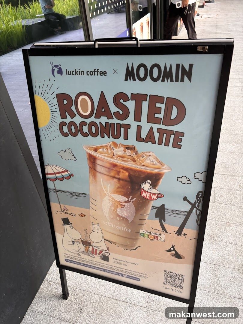 Luckin Coffee x Moomin Roasted Coconut Latte Ad