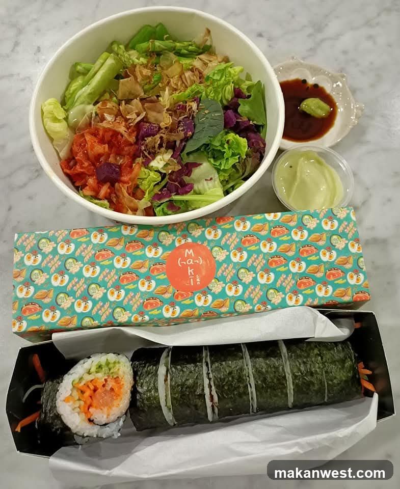 Sushi and Salad Meal