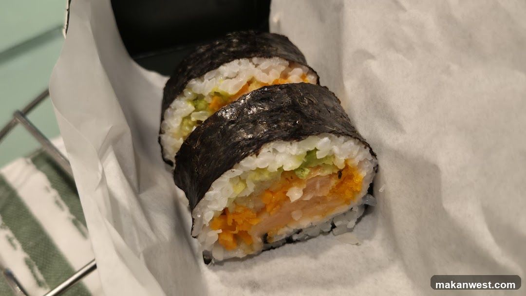 Sushi Roll with Salmon and Avocado