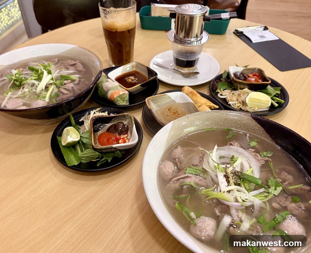 Vietnamese Pho and Coffee Meal
