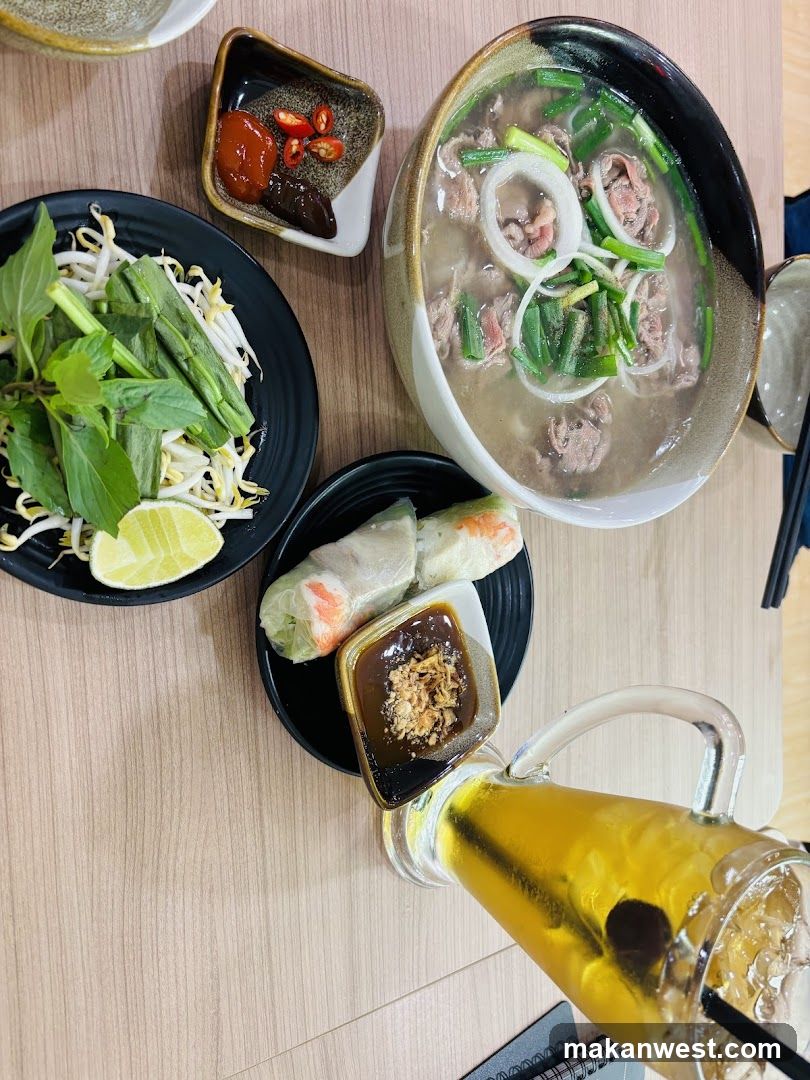 Vietnamese Pho Meal Spread
