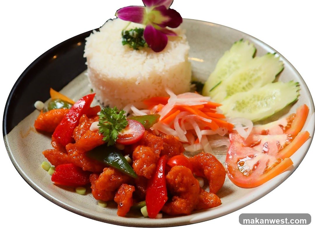 Thai-style Chicken with Rice and Salad