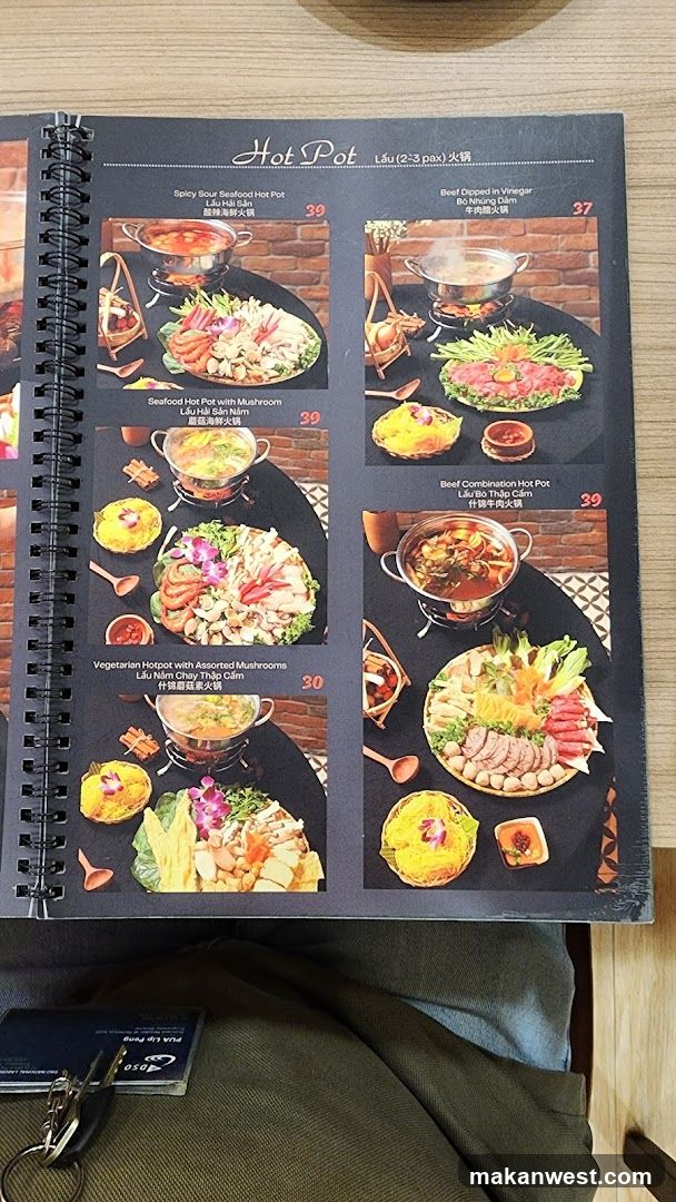 Hot Pot Menu Page