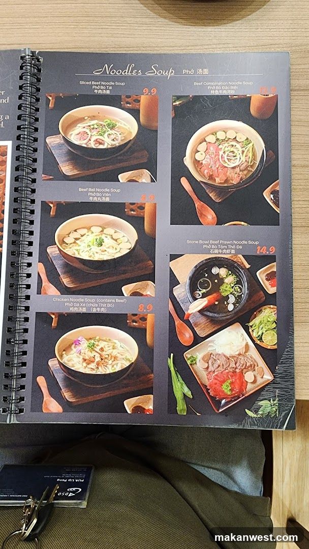 Noodles Soup Menu Page