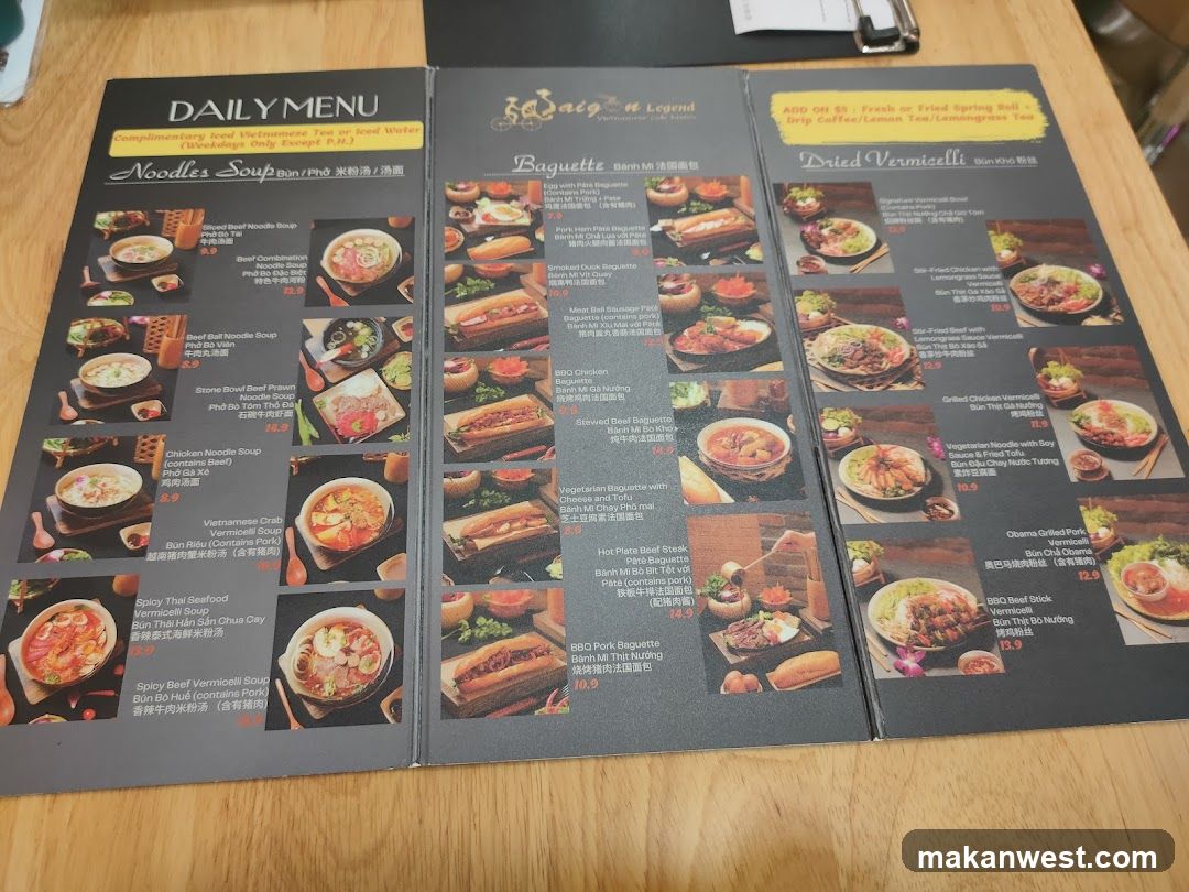 Daily Menu - SoSoy Legend