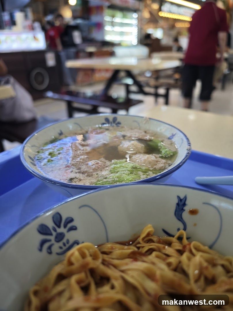 Noodle and Soup Bowl at Food Court
