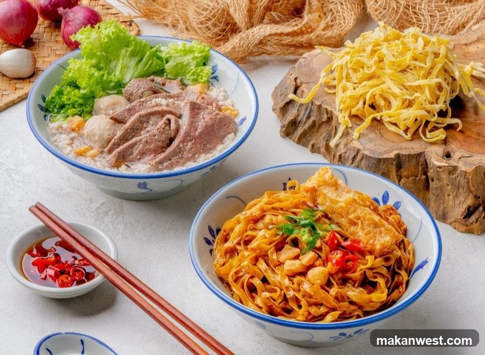 Noodle and Meat Bowl Display
