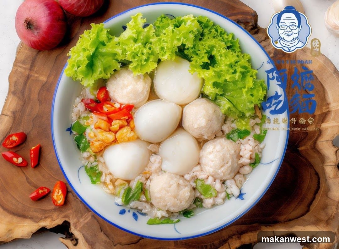 A bowl of rice with meatballs and vegetables