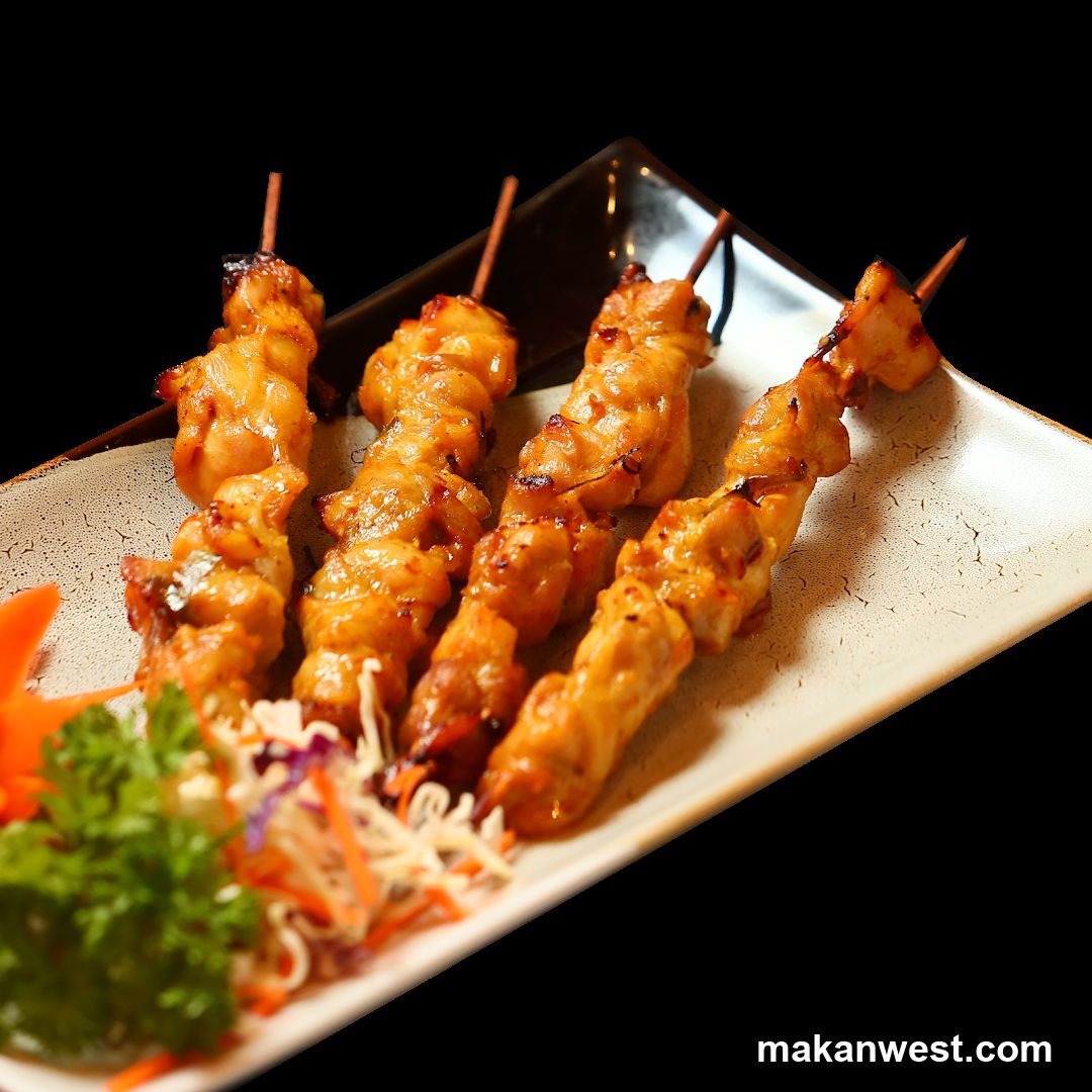 Grilled Chicken Skewers with Garnish