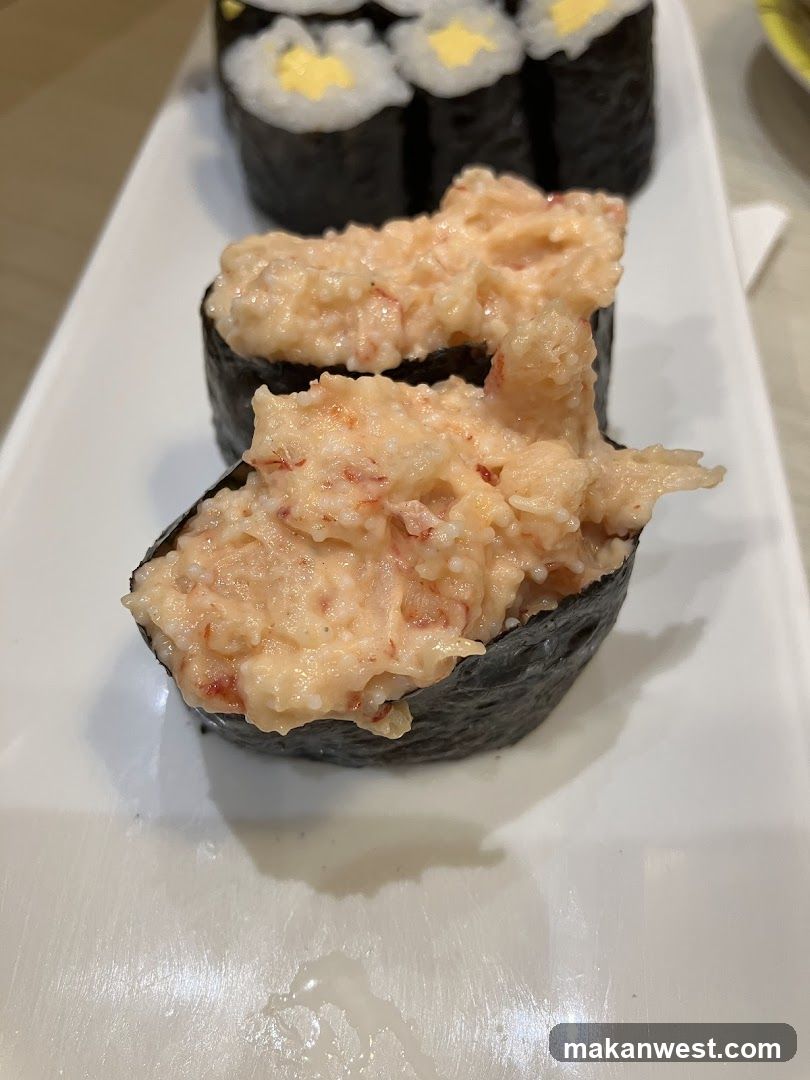 Sushi Roll with Creamy Topping