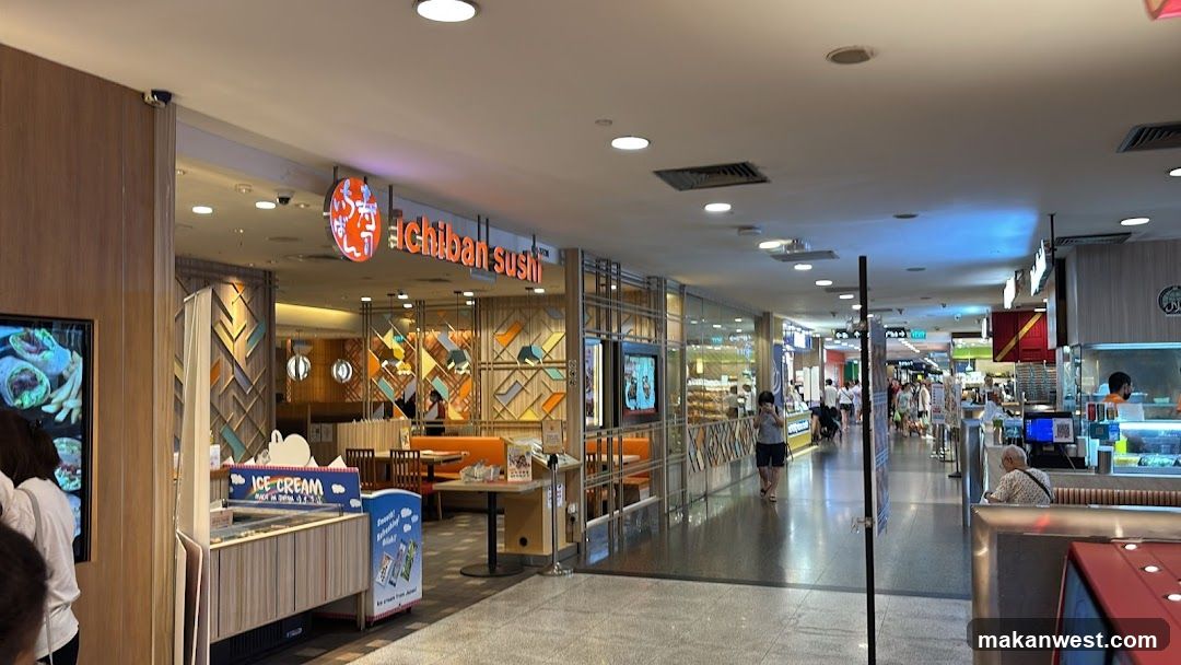 Food Court Interior with Restaurant Entrance