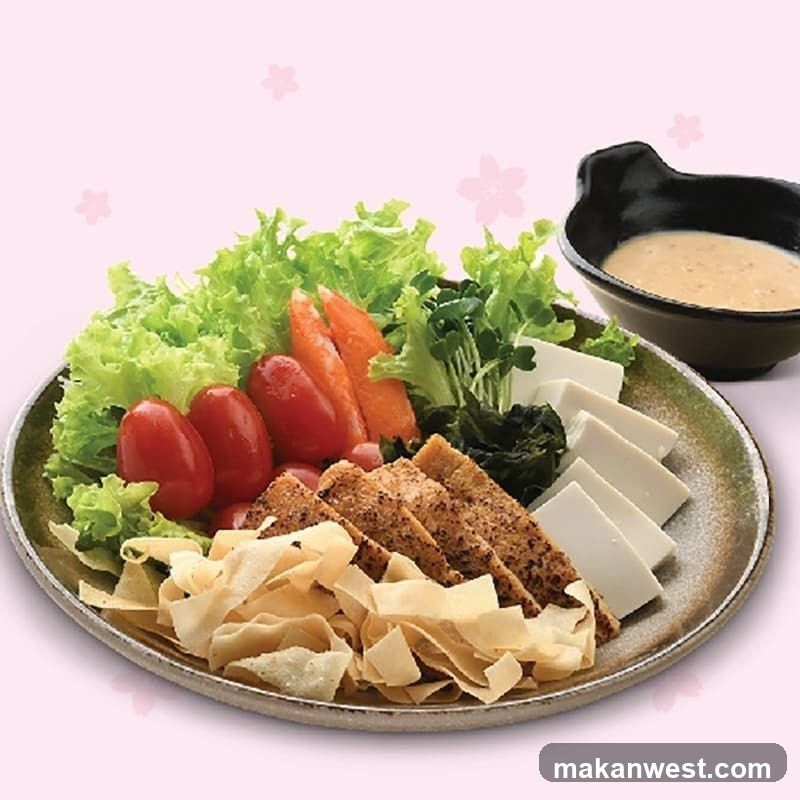 Healthy Salad Platter with Dressing