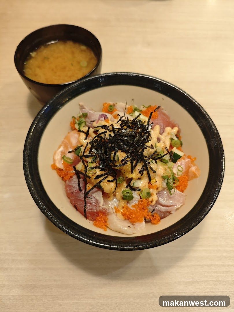 Sashimi Bowl with Miso Soup