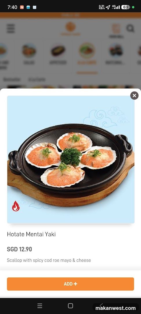 Hotate Mentai Yaki