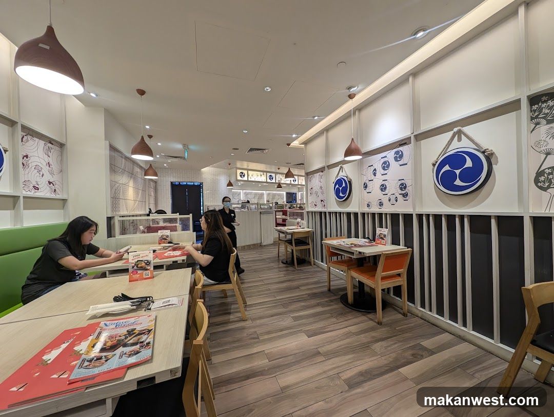Restaurant Interior with Customers and Staff