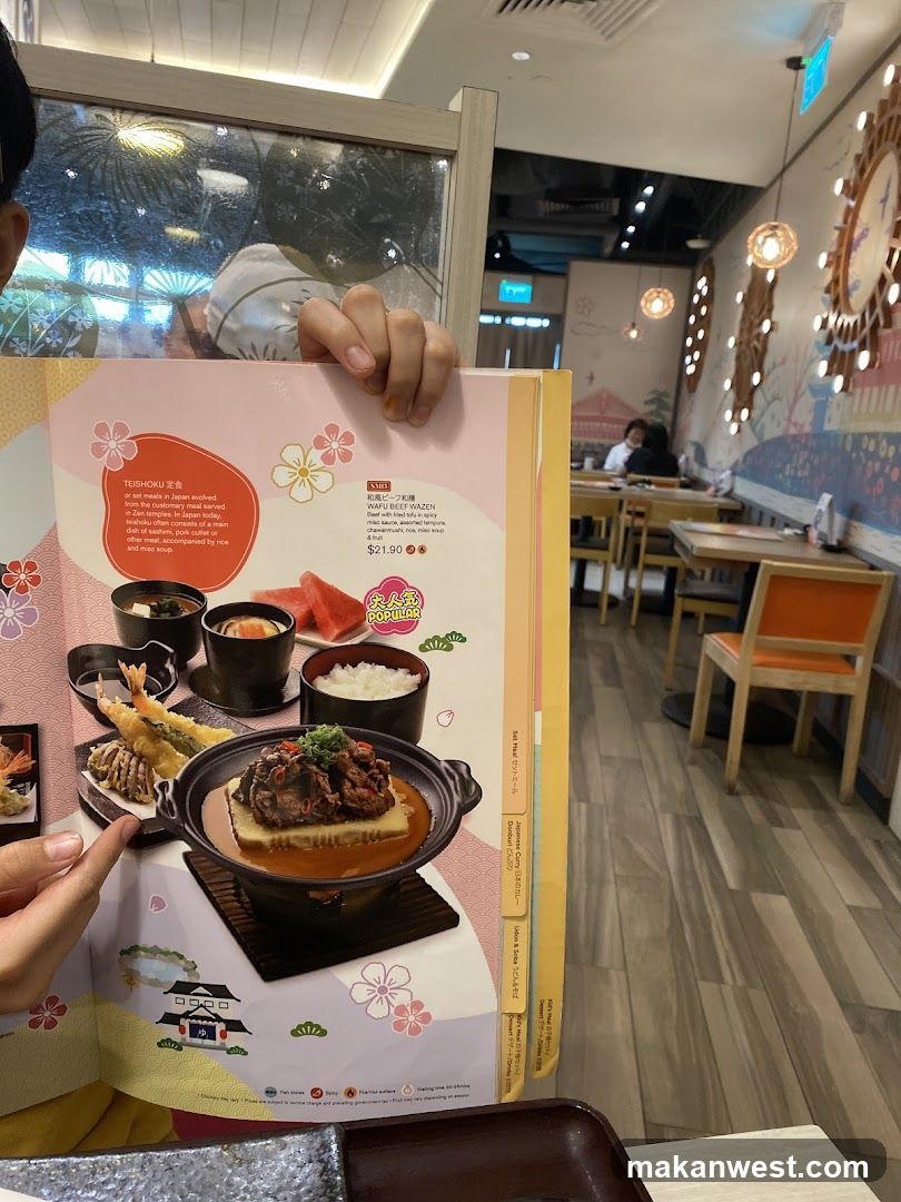 Dining Interior with Menu Display