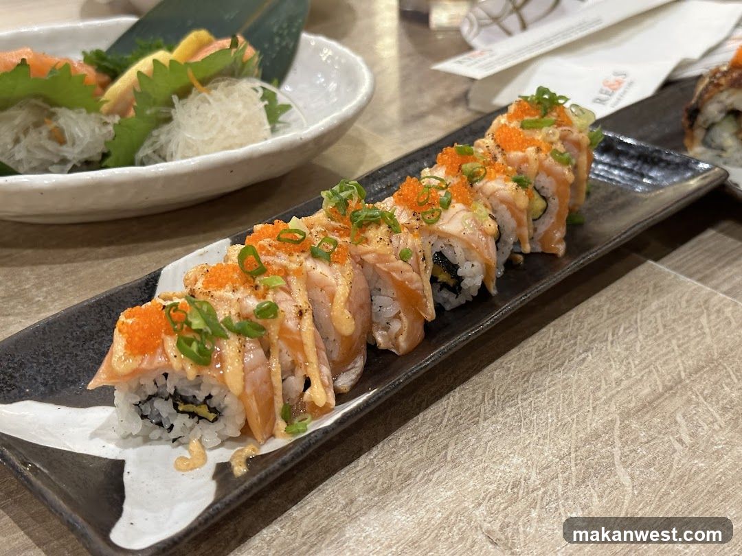 Sushi Platter with Salmon and Tuna Rolls
