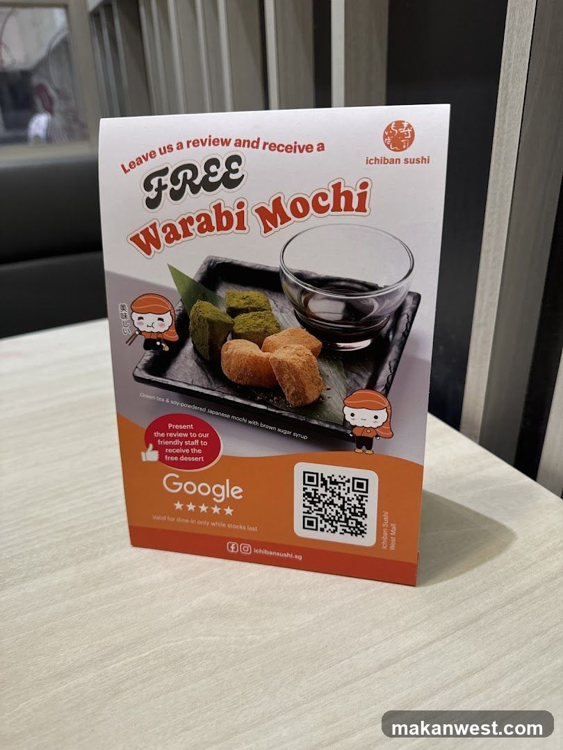 Free Warabi Mochi Promo Card