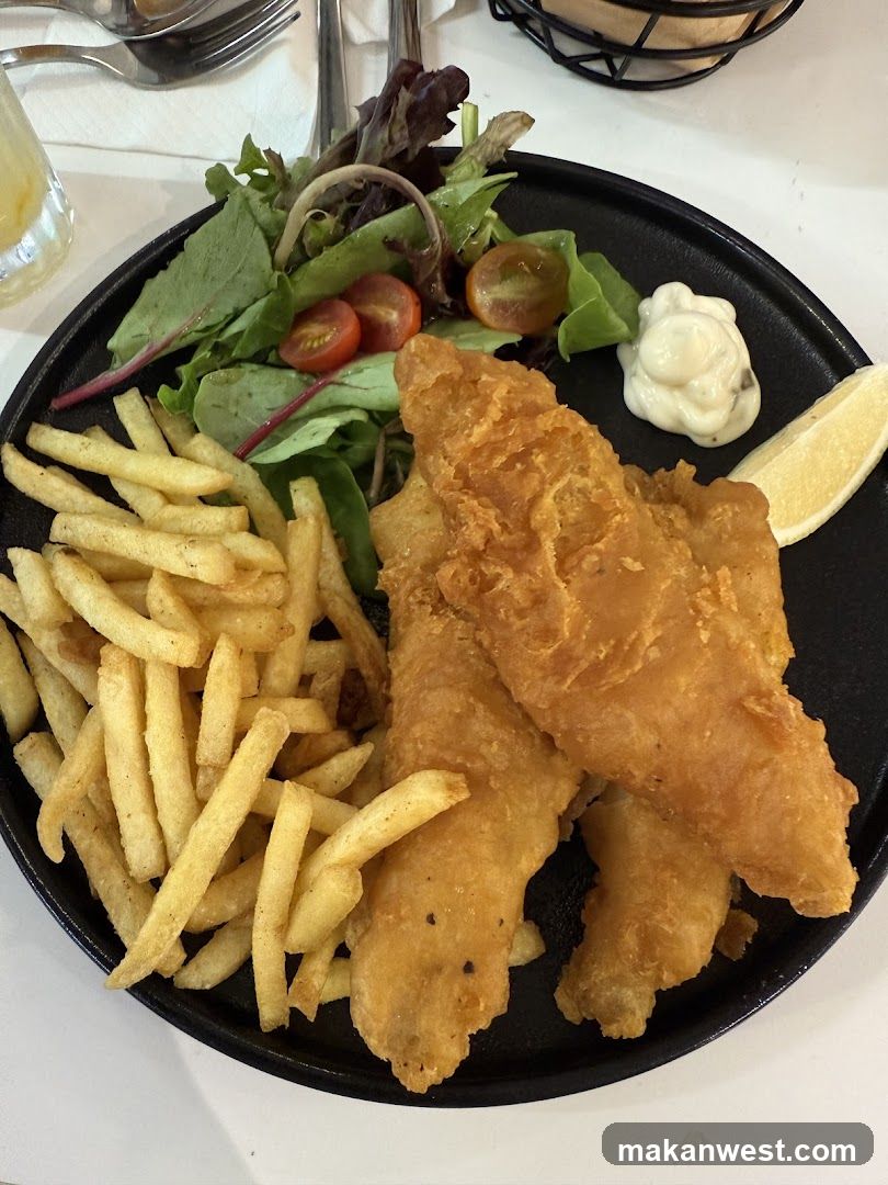 Fish and Chips with Salad