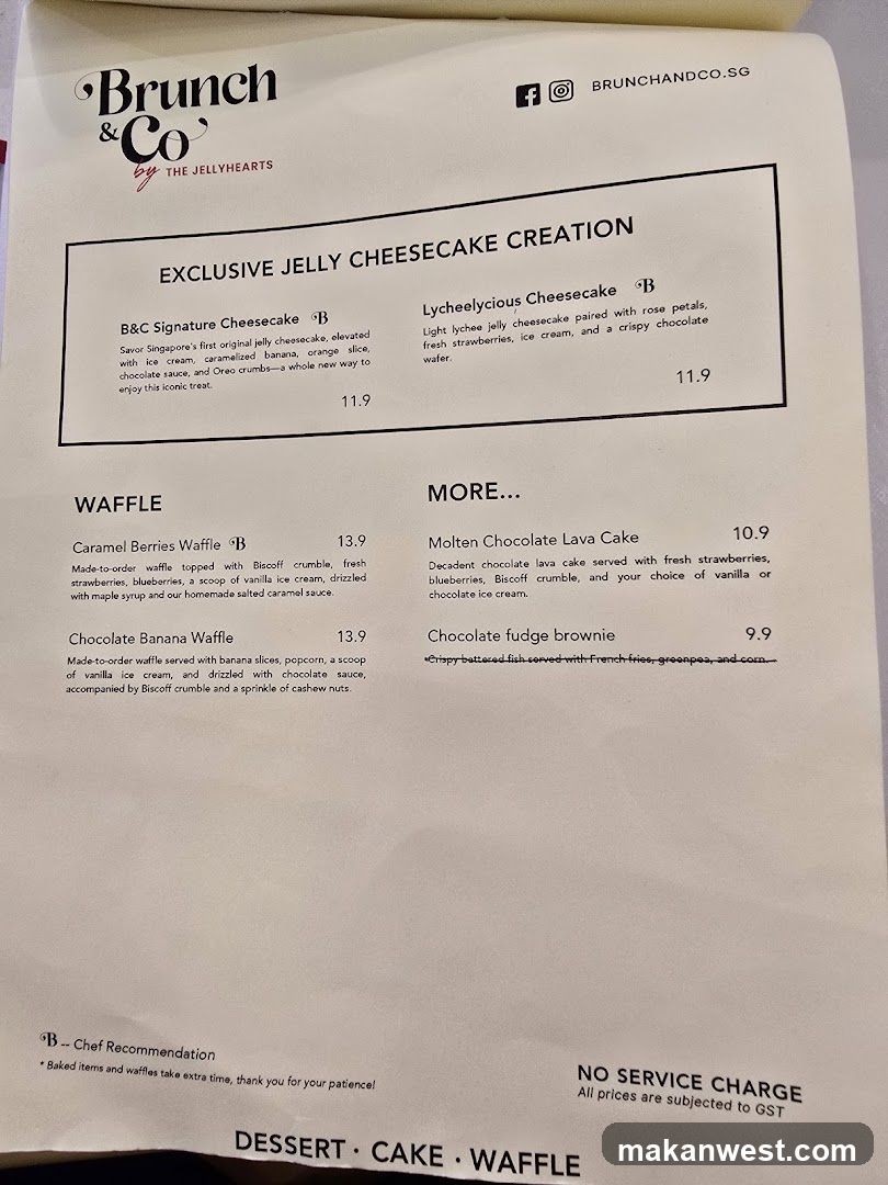 Brunch & Co by The Jelly Hearts Menu