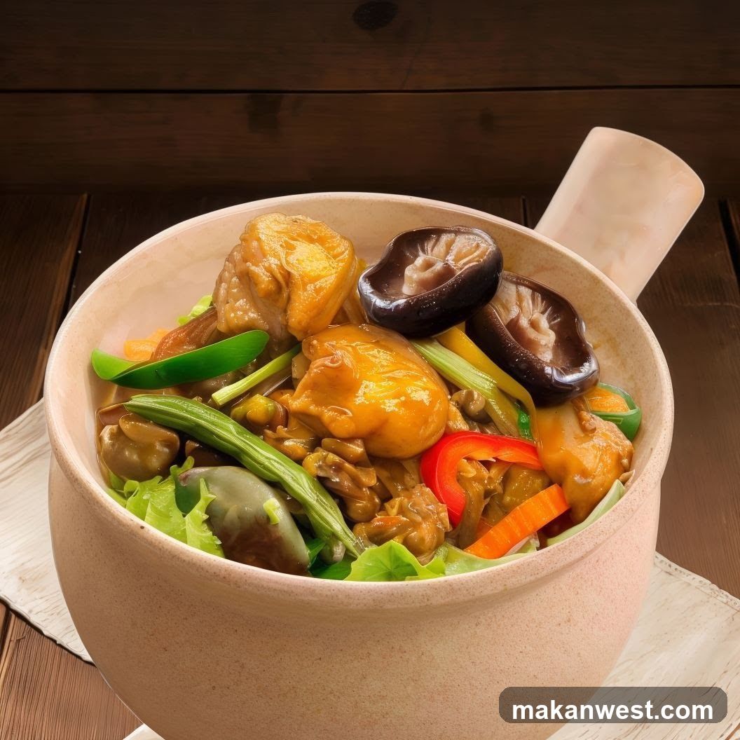 Stir-fried Chicken with Vegetables in Clay Pot