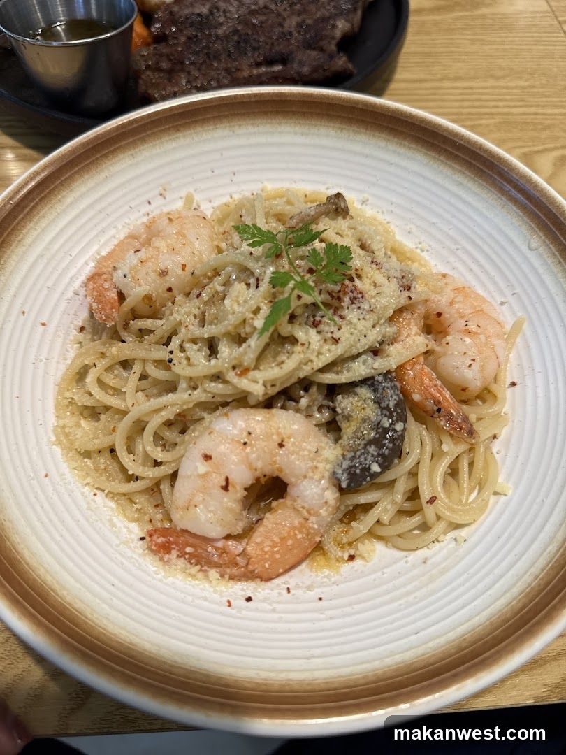Shrimp Pasta with Mushrooms