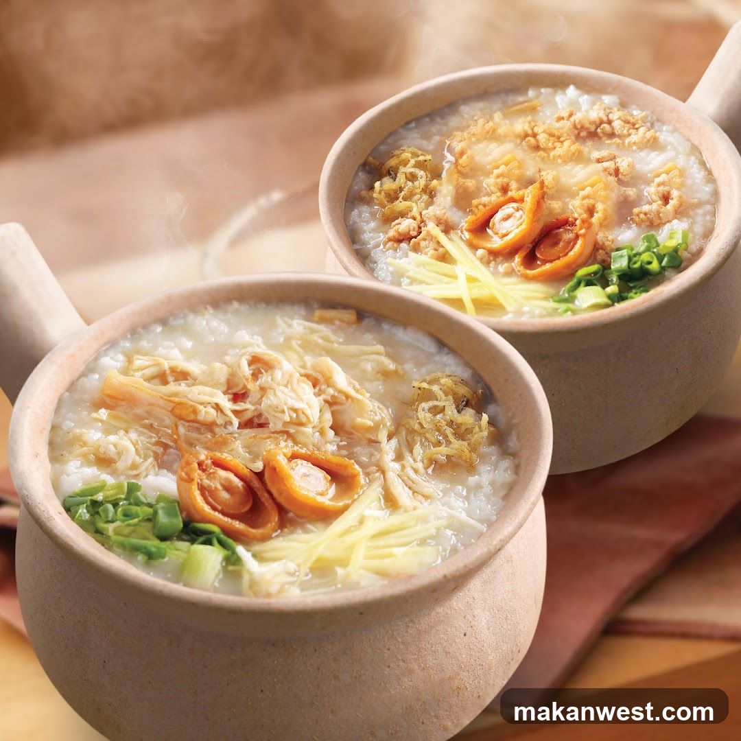 Congee with toppings