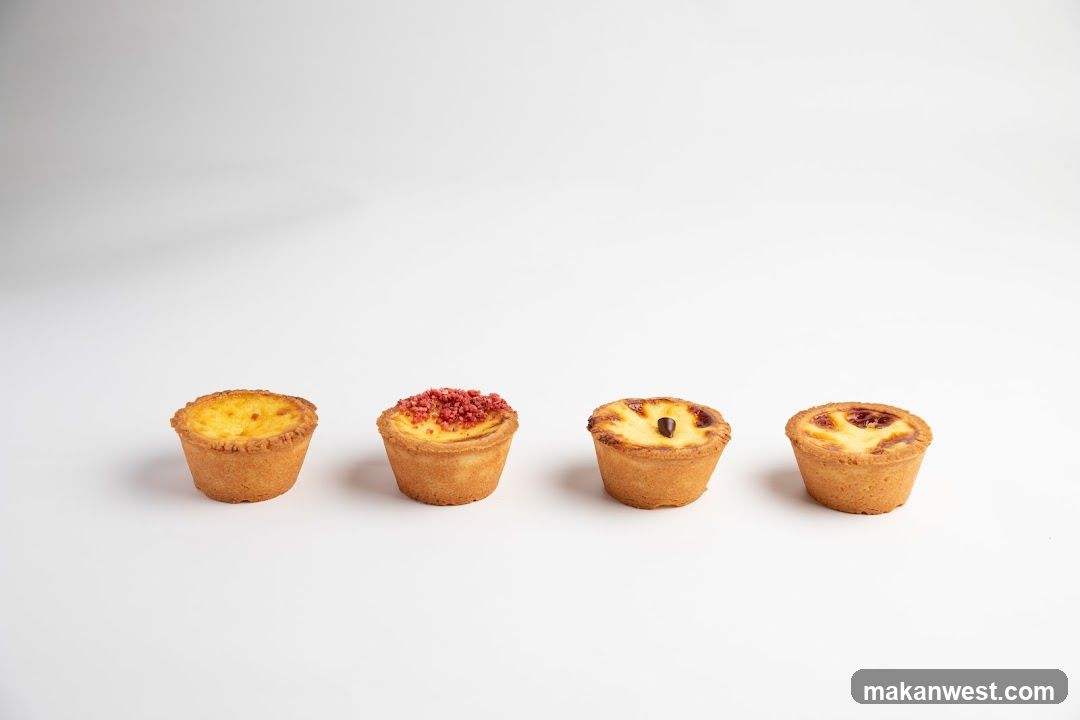Mini Pastries on White Background