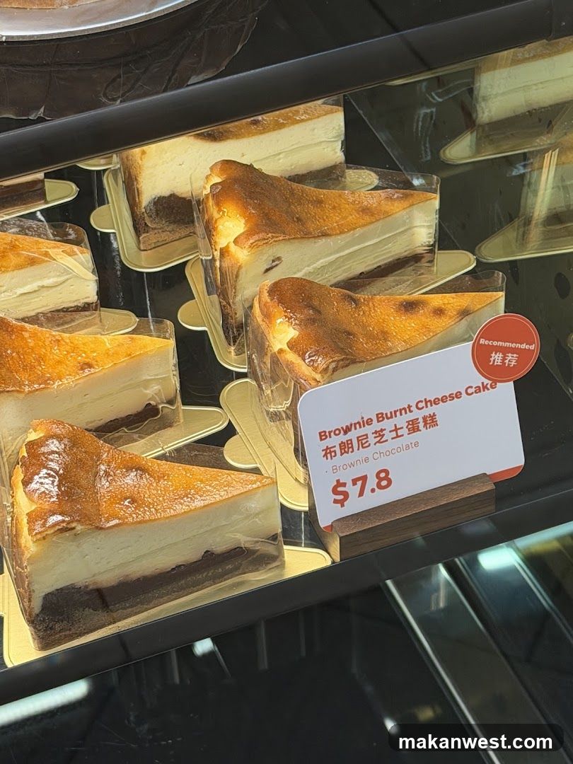 Brownie Burnt Cheese Cake Display