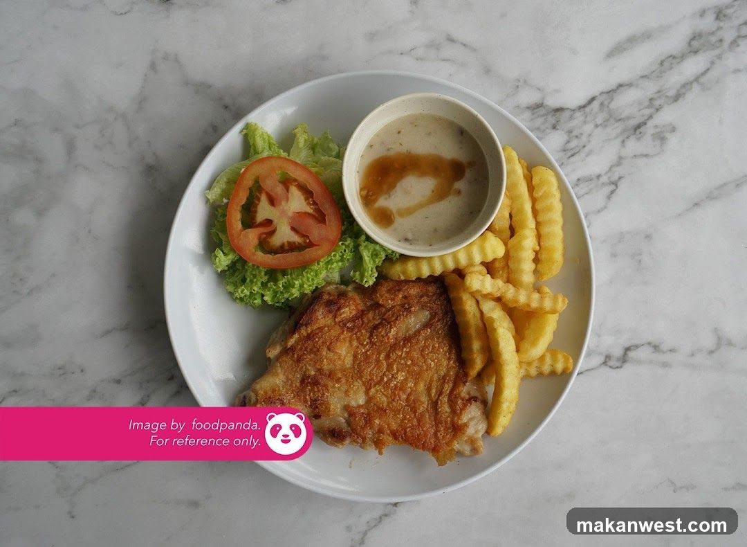Chicken Thigh with Fries and Salad