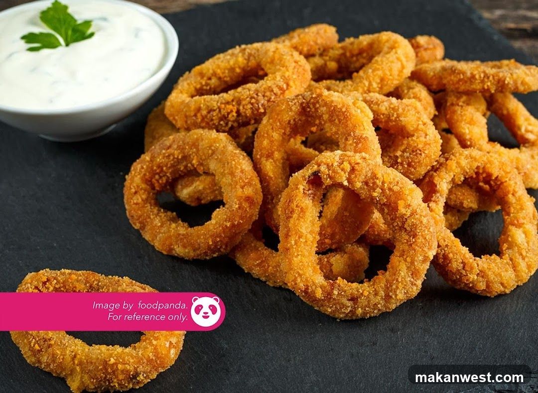 Fried Onion Rings with Dip
