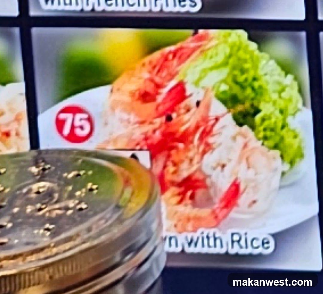 Shrimp and Rice Dish Display
