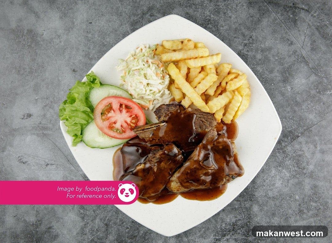 Steak with Fries and Salad
