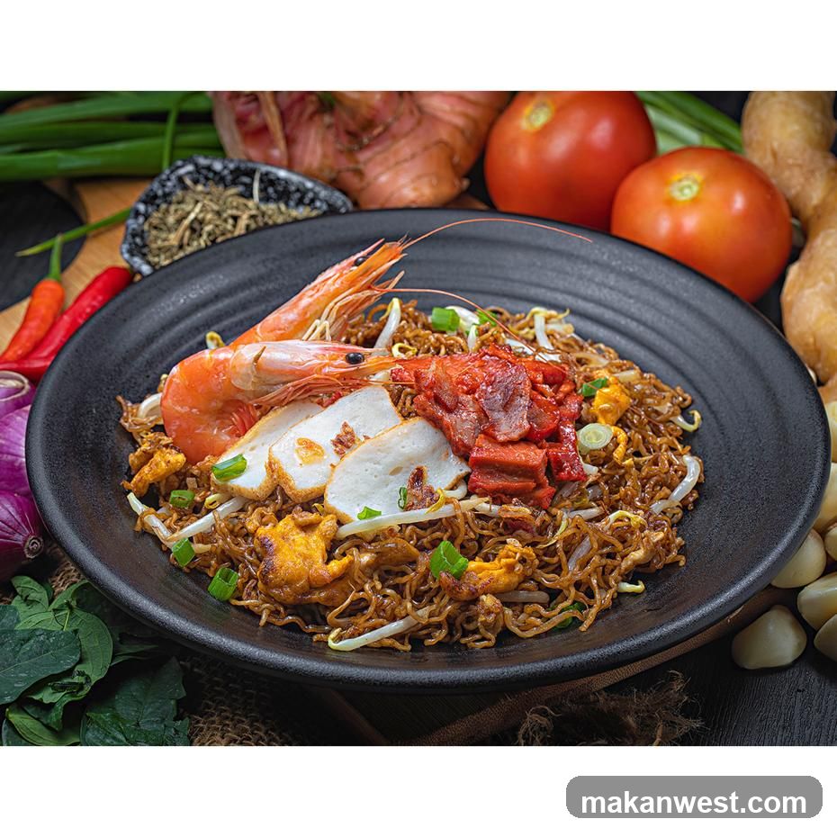 Noodle Dish with Shrimp and Tofu