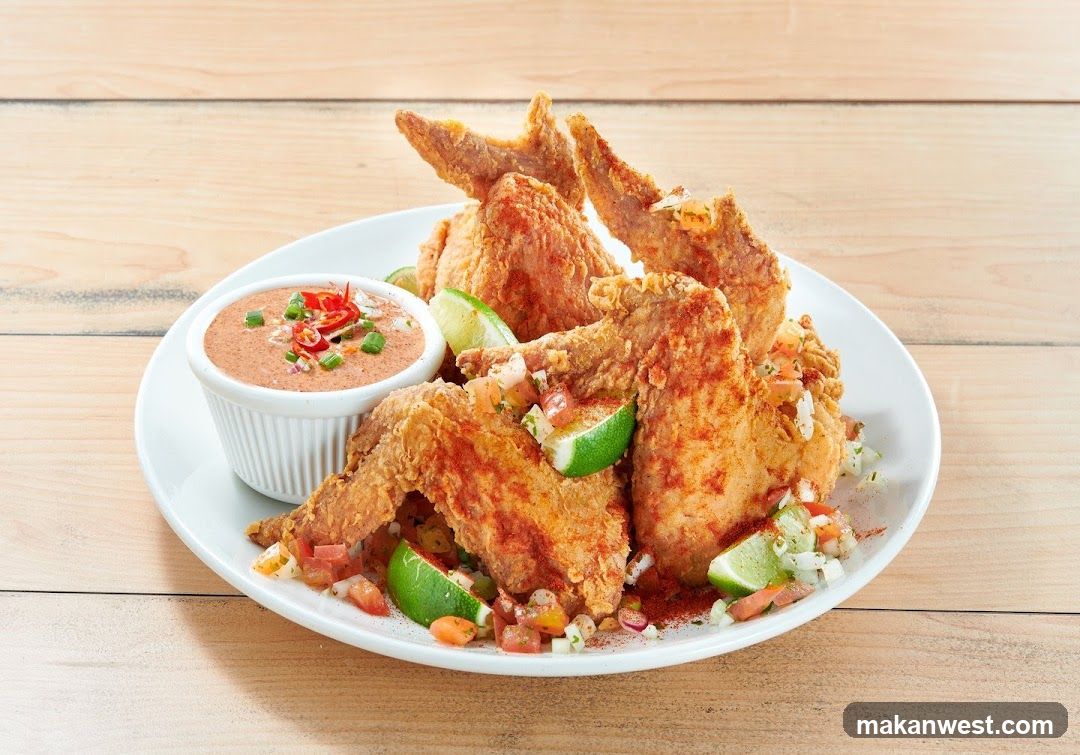 Fried Chicken Wings with Dip