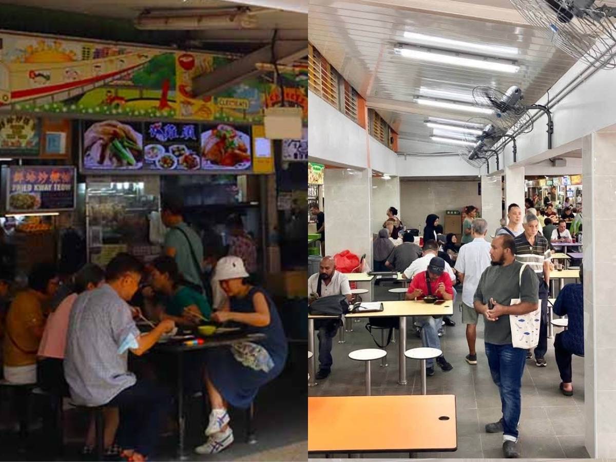 New brighter lighting fittings installed at Clementi 448 Market & Food Centre dining area
