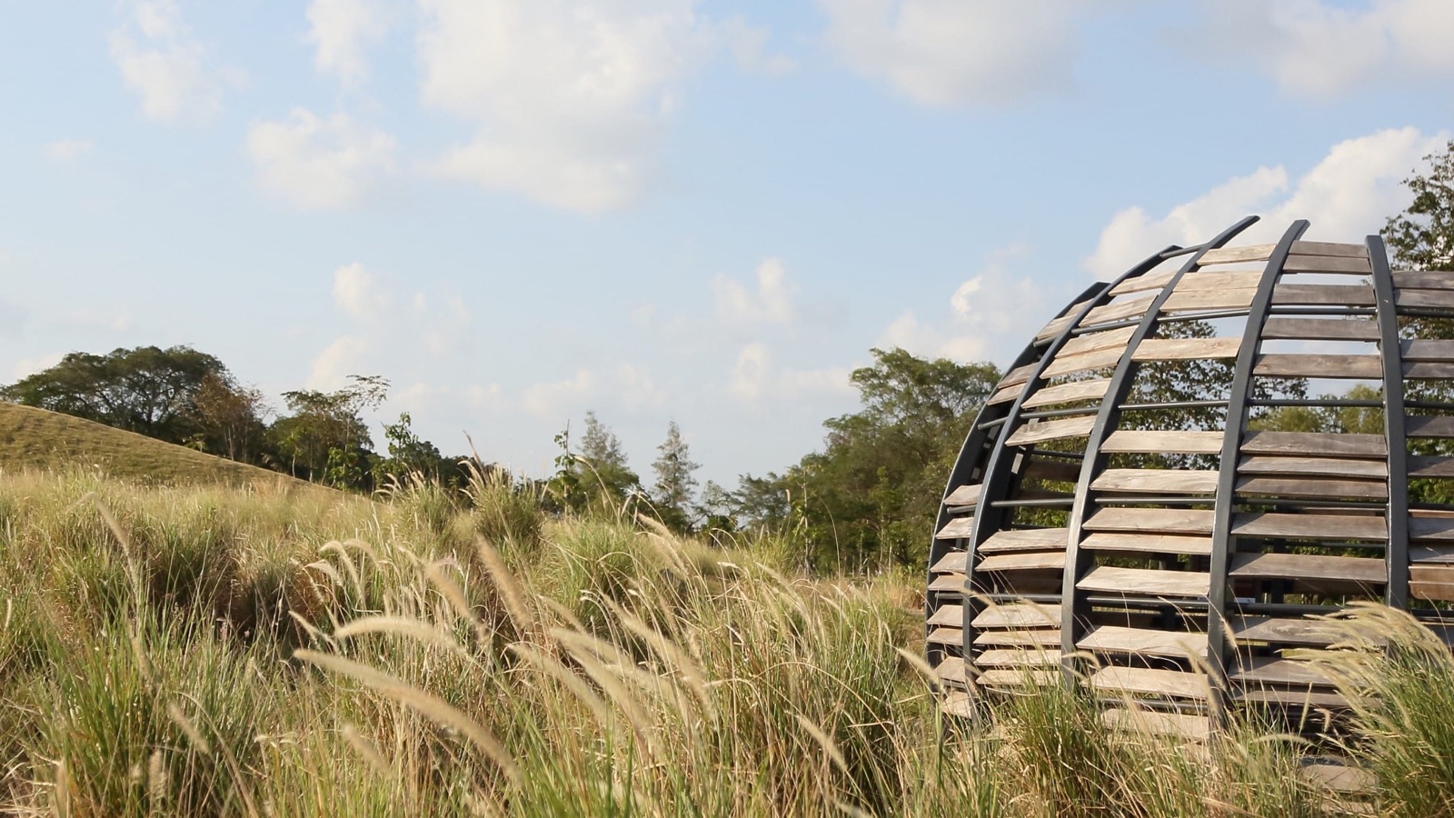 Grasslands bird hide at Lakeside Garden, Jurong Lake Gardens