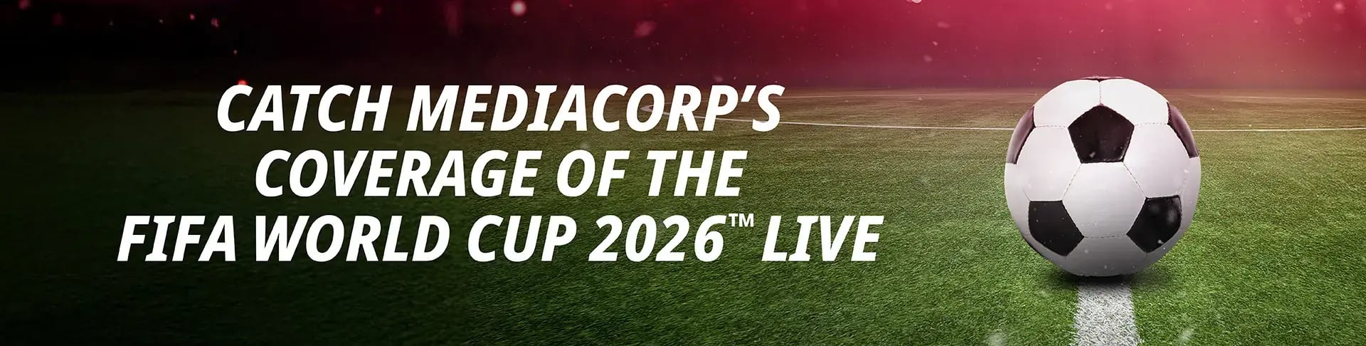 ActiveSG FIFA World Cup 2026 live screening banner for Singapore sport centres including Clementi