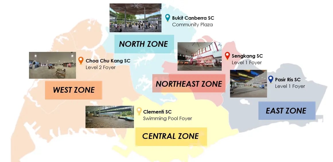 ActiveSG World Cup 2026 live screening schedule across five sport centres including Clementi